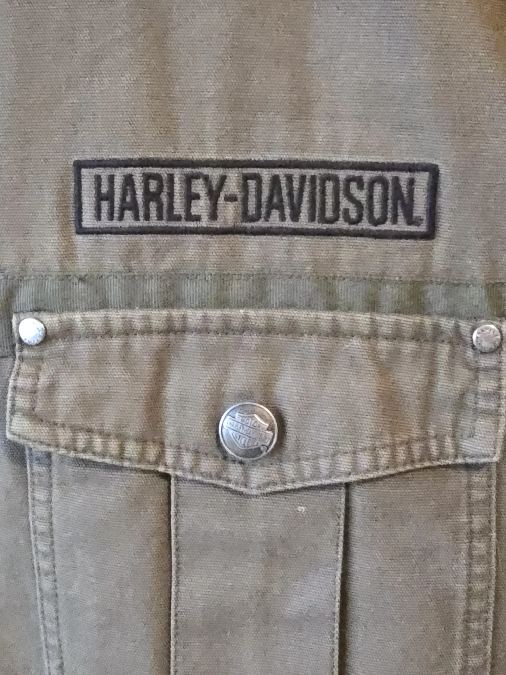 Harley-Davidson Men’s XL/tall army Green Utility Jacket W/hoodie